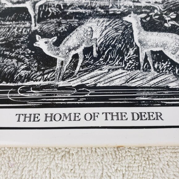 Currier & Ives Home of the Deer Decorative Tile - Picture 2 of 4